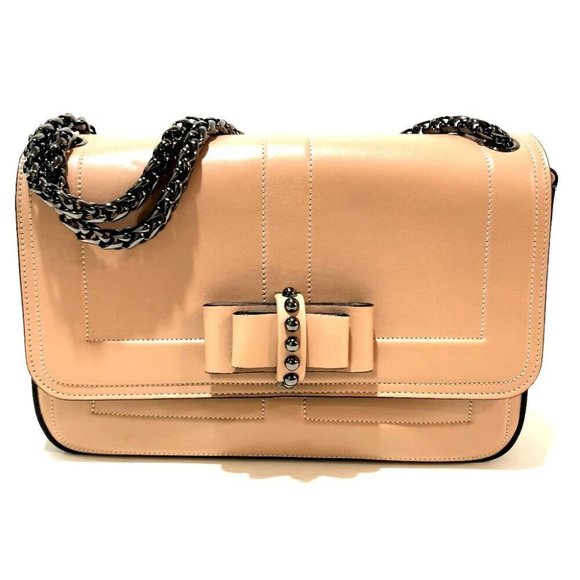 Christian Louboutin Sweet charity ChainShoulder Bag Leather Beige